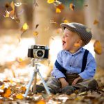 Sesión de fotos de niños en exteriores