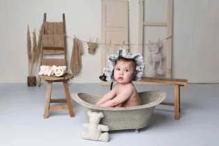 Fotógrafa infantil en valencia - Sesión de fotos cumpleaños bebé