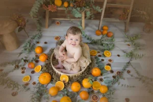 Reportaje fotográfico con bebé cumpleaños en Valencia