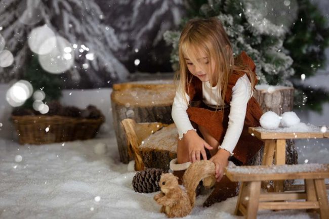 Sesión de fotos de navidad infantil en Valencia 2023