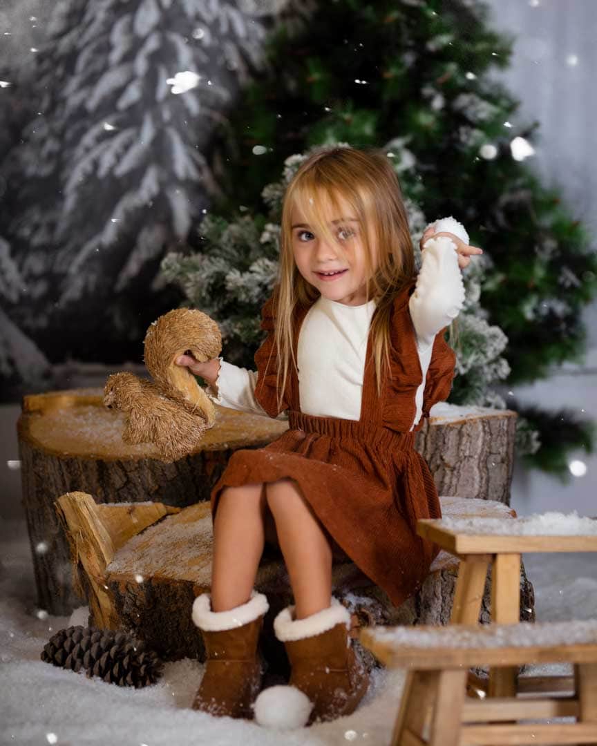 Sesión de fotos de navidad infantil en Valencia 2023