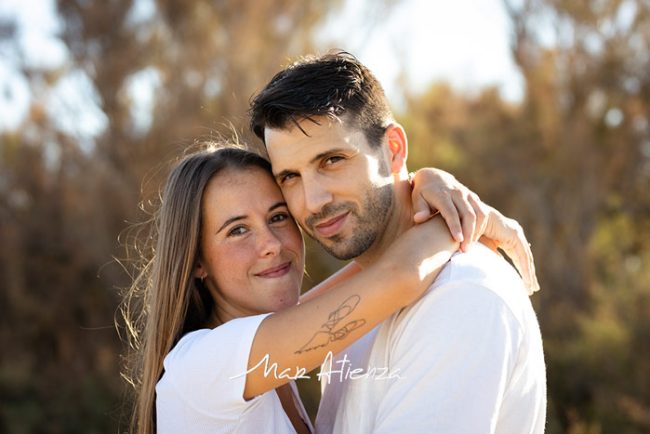 Sesión de fotos de preboda en mirador de aves en Valencia