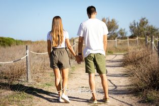 Sesión de fotos de preboda en mirador de aves en Valencia