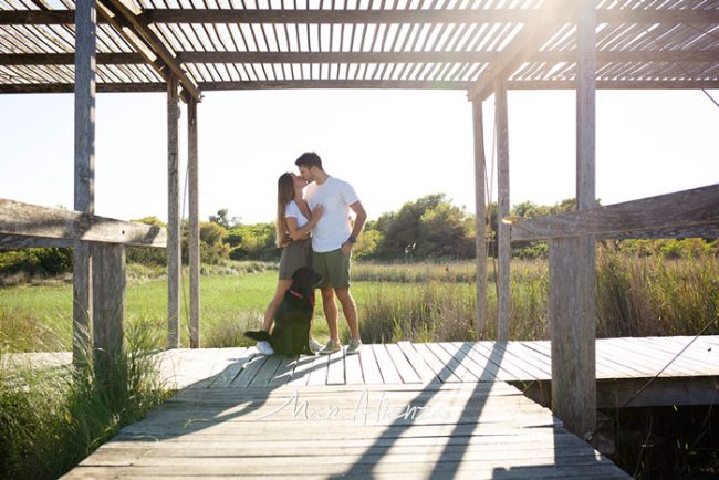 Sesión de fotos de preboda en mirador de aves en Valencia