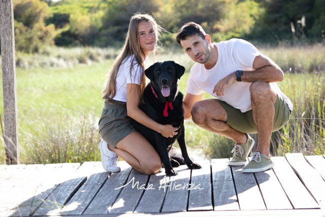 Sesión de fotos de preboda en mirador de aves en Valencia