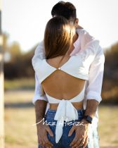 Sesión de fotos de preboda en mirador de aves en Valencia